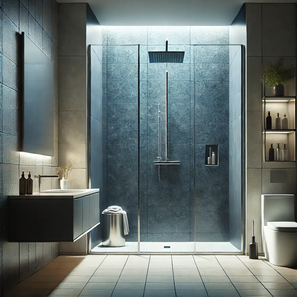 Shower-wallpapered