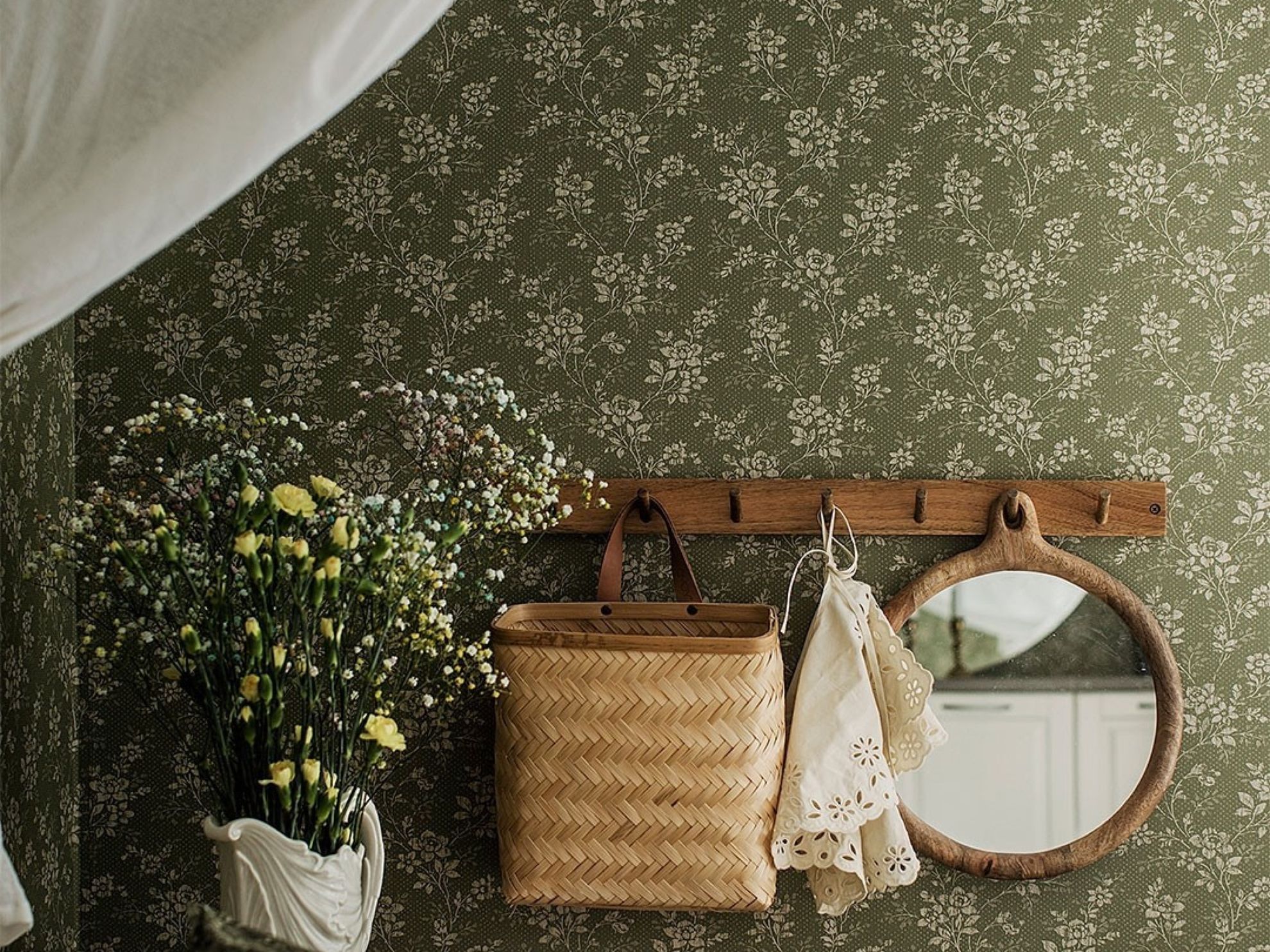 Tapeten Trendfarbe: Moosgrün