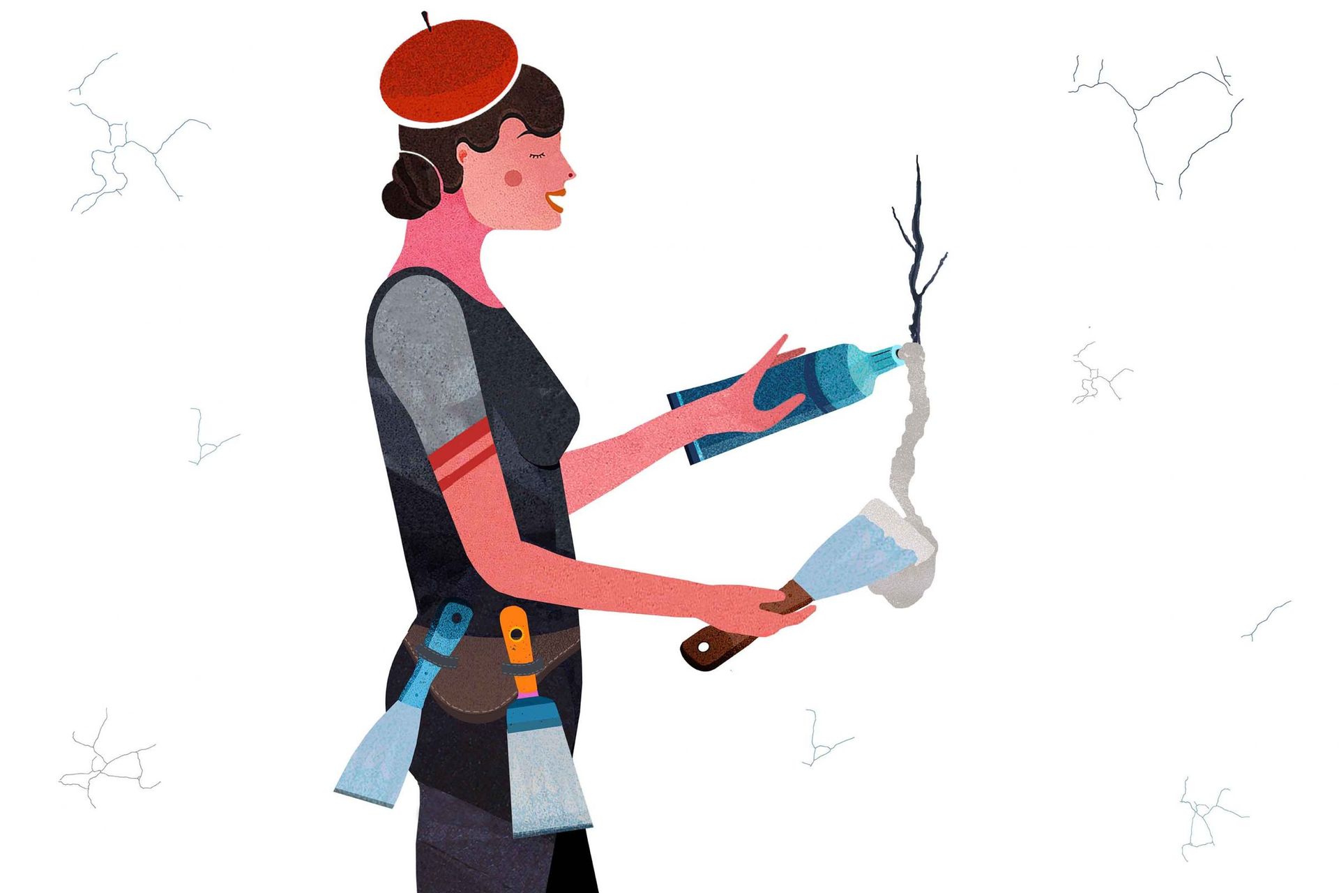 Preparacion-de-la-superficie-para-empapelar-Tapar-pequenos-huecos-y-grietas