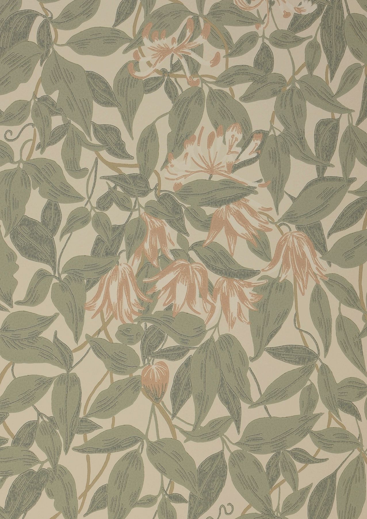 Papier peint avec des feuilles et du feuillage Linnea Garden
