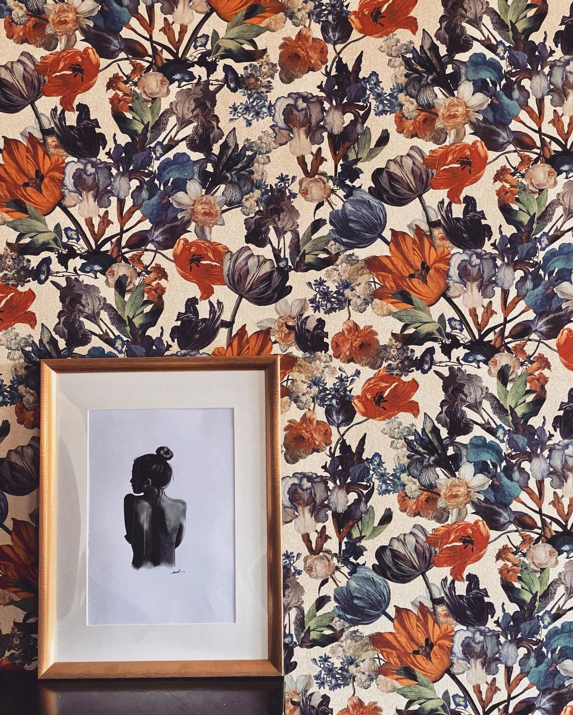 ???‍? valentinedossat #papierpeintdesannees70 #Zeichnung #papierpeintvintage #wallpaper #flowerwallp