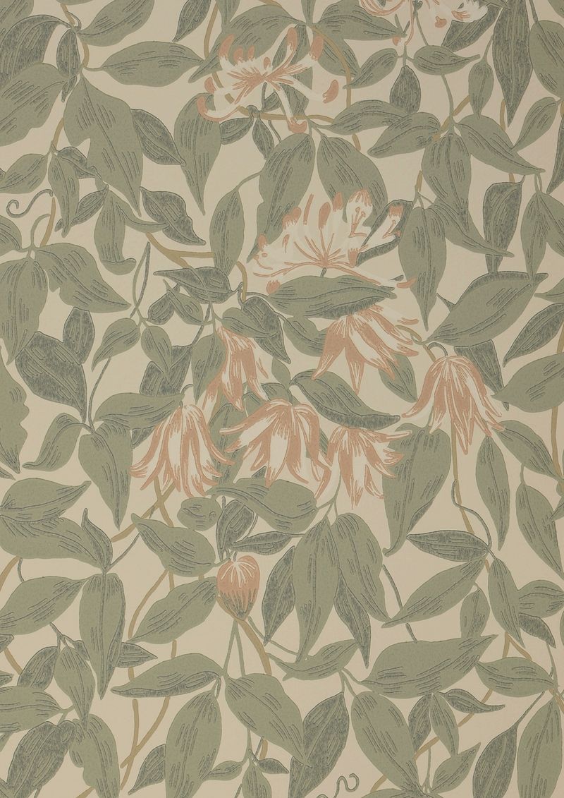 Papier peint avec des feuilles et du feuillage Linnea Garden
