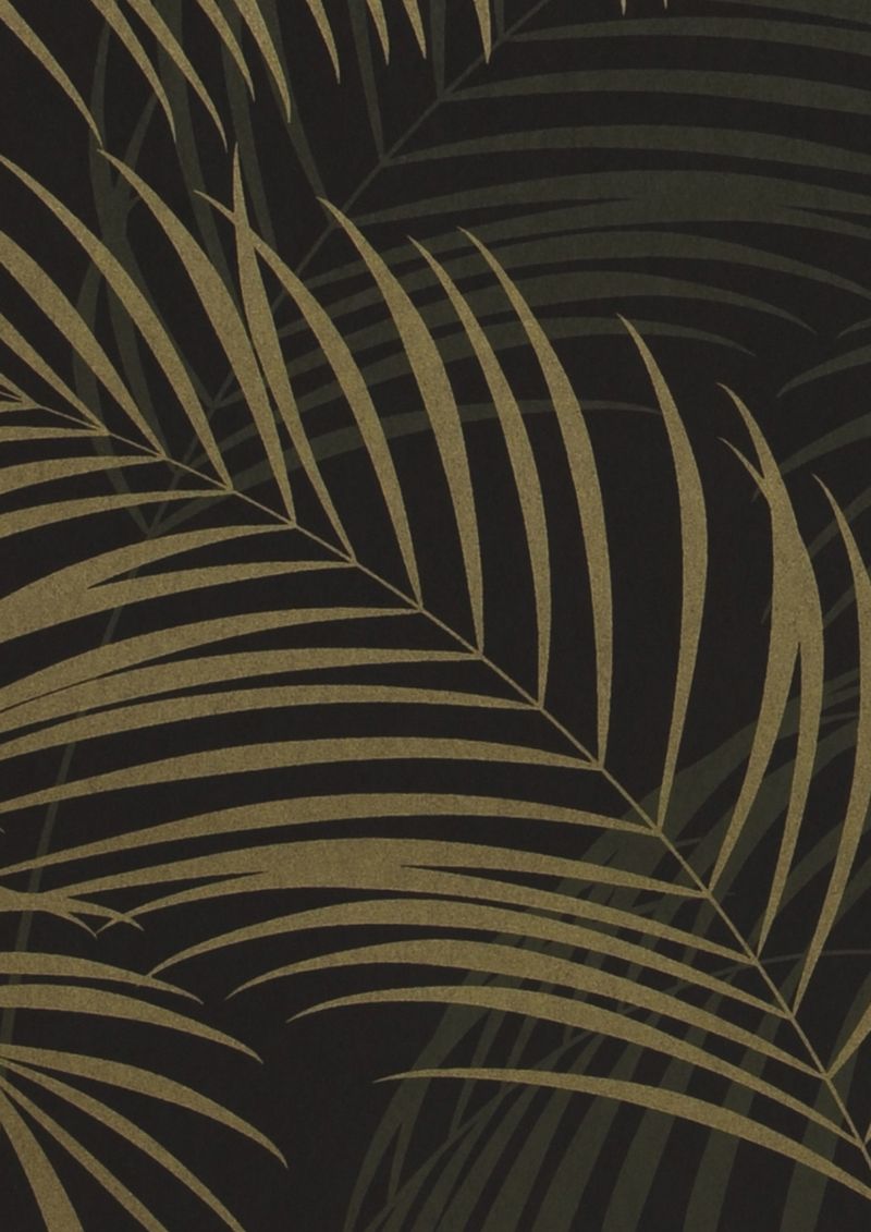 Papel pintado selva tropical Night Palms