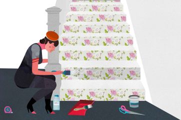 Cómo decorar escaleras con papel pintado