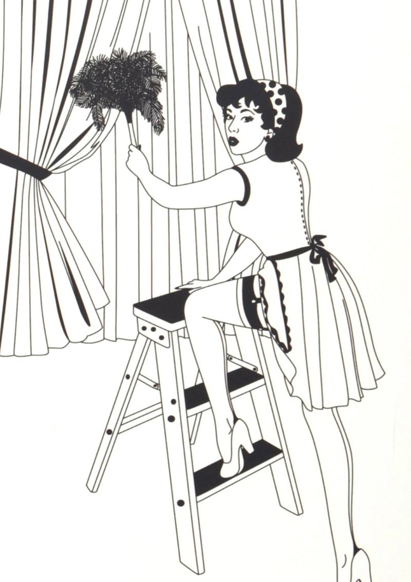 Papier peint noir et blanc 50's Housewives
