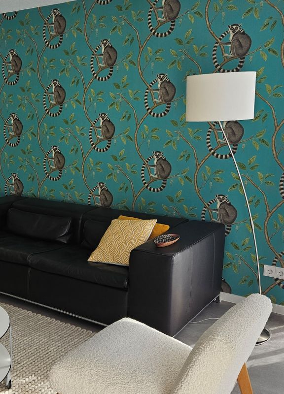 Tapete Aldo Mint-Türkis
Wohnzimmer unserer Kundin Heike H.