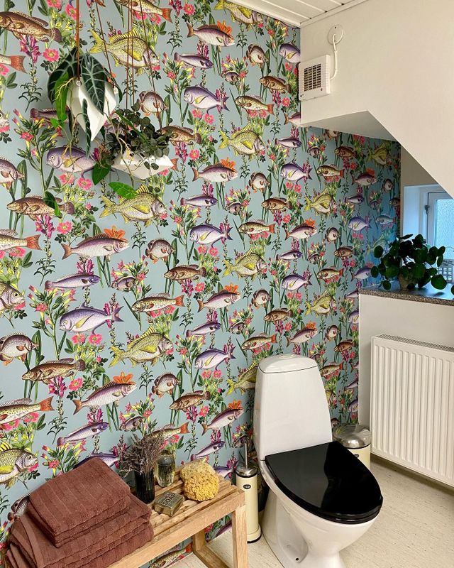 Also muss ich unser Badezimmer renovieren??? Das Thema war genau richtig, oder? #Tapetenausden70ern 
